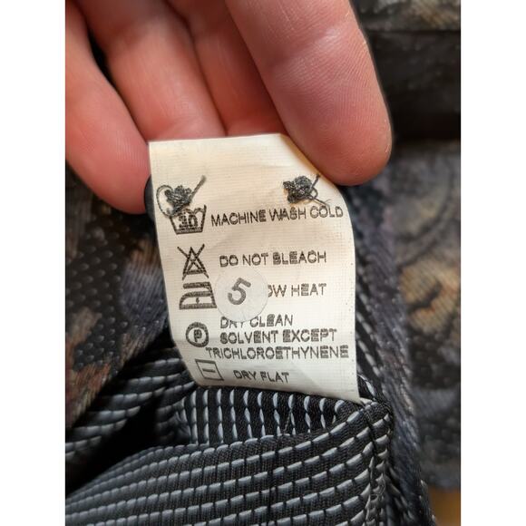 EIGHT X Premium Men's Buckle Foiled Metallic Slim Fit Stretch Shirt L Black NWOT - Picture 9 of 10